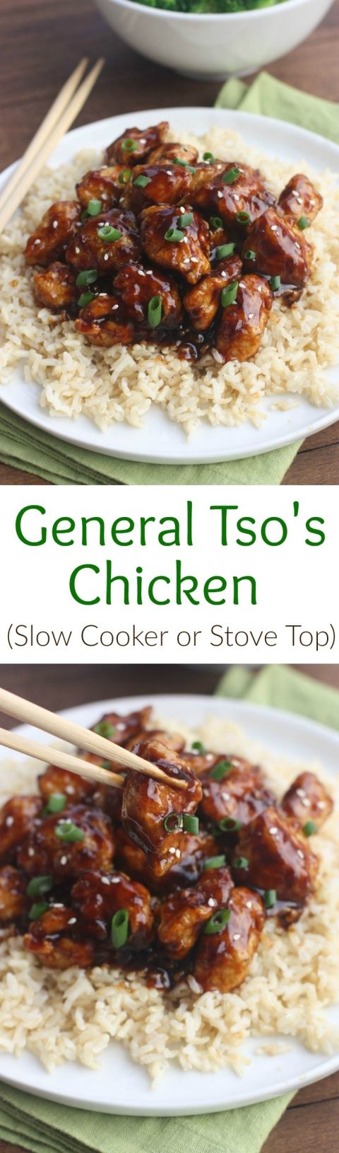 General Tso's Chicken (Slow Cooker or Stove Top