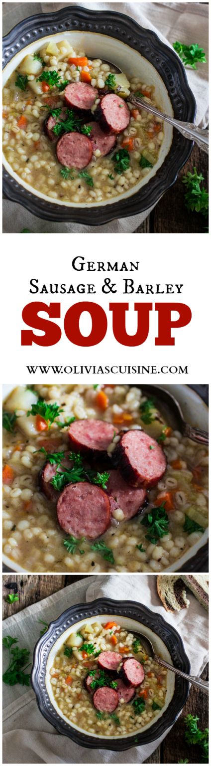 German Sausage and Barley Soup (Graupensuppe