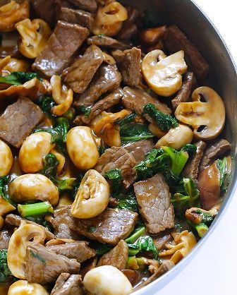 Ginger Beef, Mushroom & Kale Stir-Fry