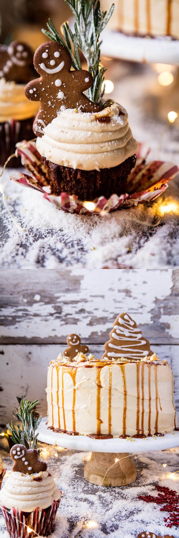 Gingerbread Cake with Caramel Cream Cheese Buttercream