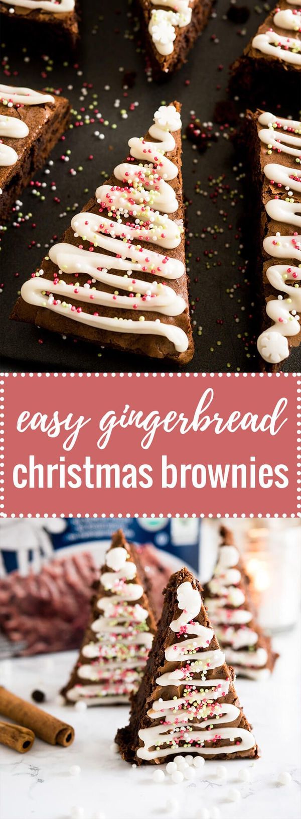 Gingerbread Christmas Brownies