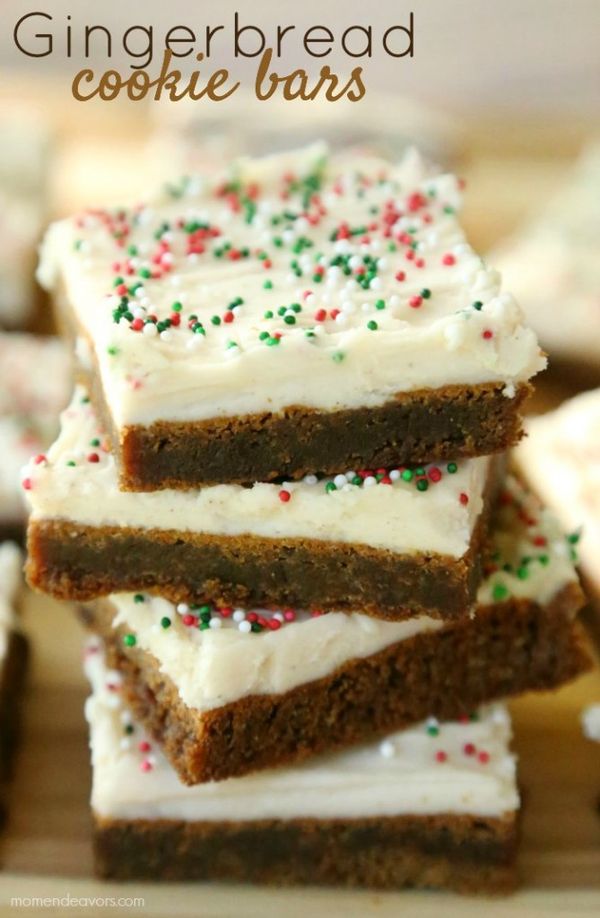 Gingerbread Cookie Bars with Cream Cheese Frosting