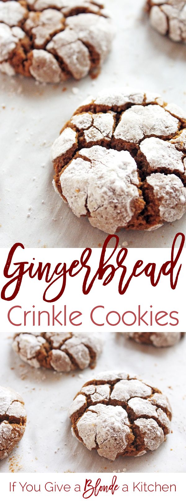 Gingerbread Crinkle Cookies