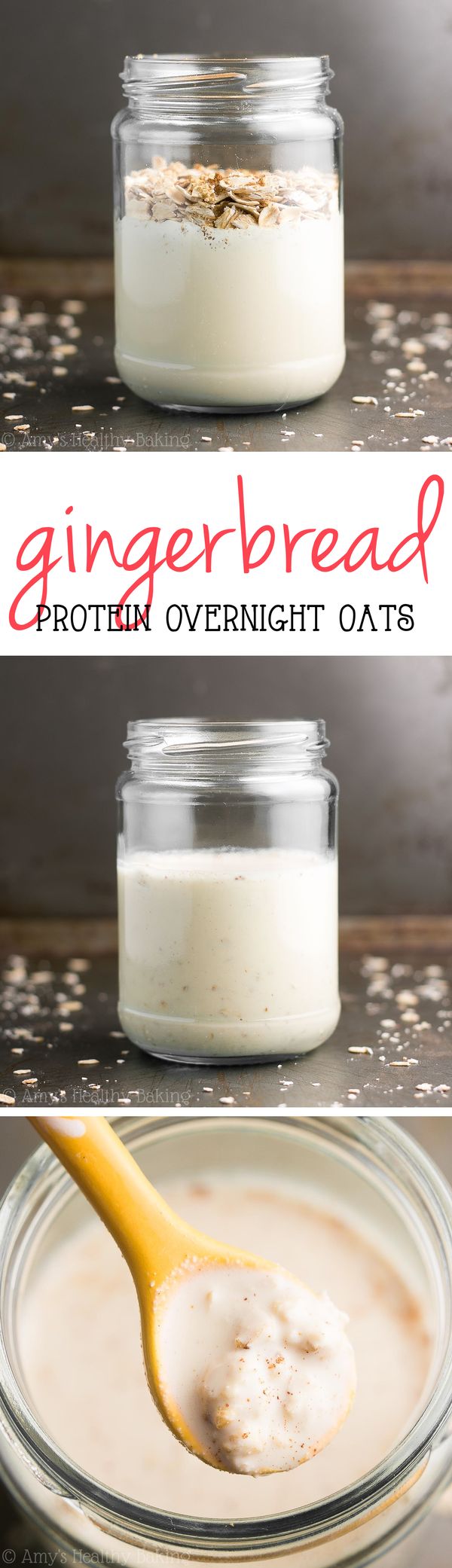 Gingerbread Protein Overnight Oats