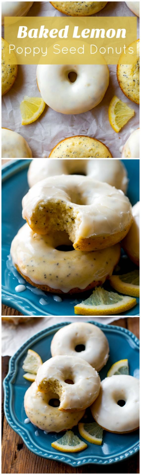 Glazed Lemon Poppy Seed Donuts