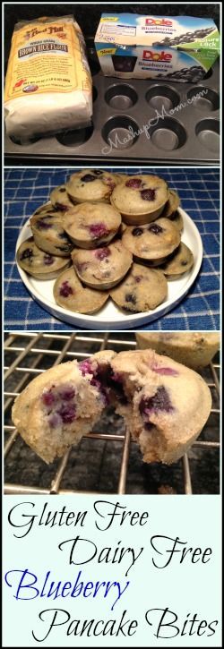 Gluten Free Dairy Free Blueberry Pancake Bites