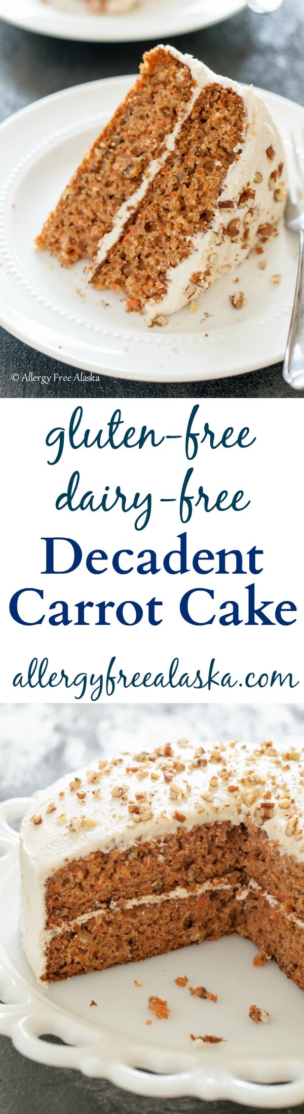 Gluten Free Dairy Free Decadent Carrot Cake