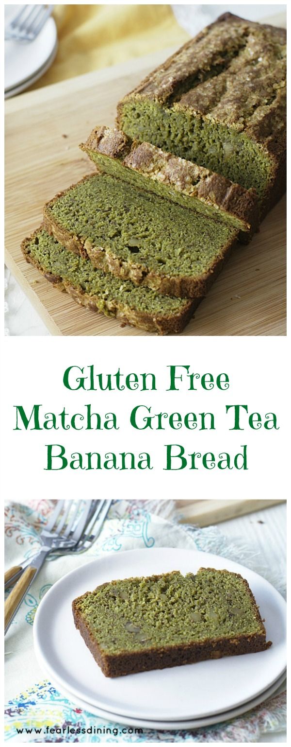 Gluten Free Matcha Green Tea Banana Bread