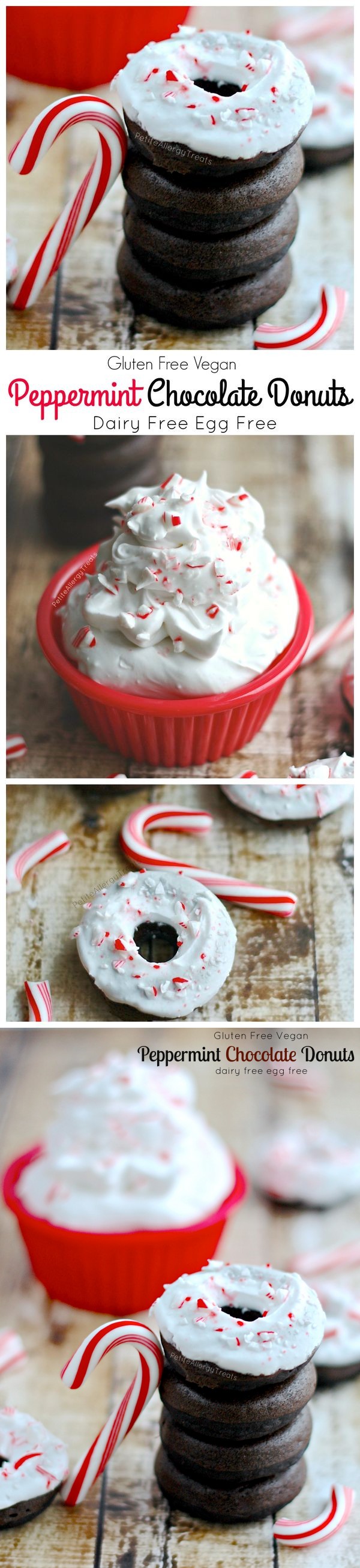 Gluten Free Peppermint Chocolate Donuts