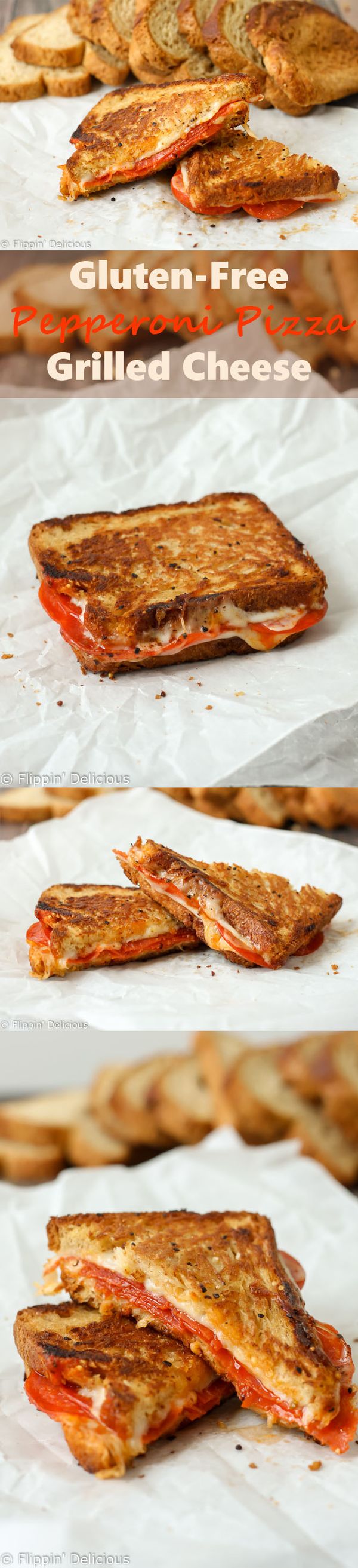 Gluten Free Pepperoni Pizza Grilled Cheese Sandwich