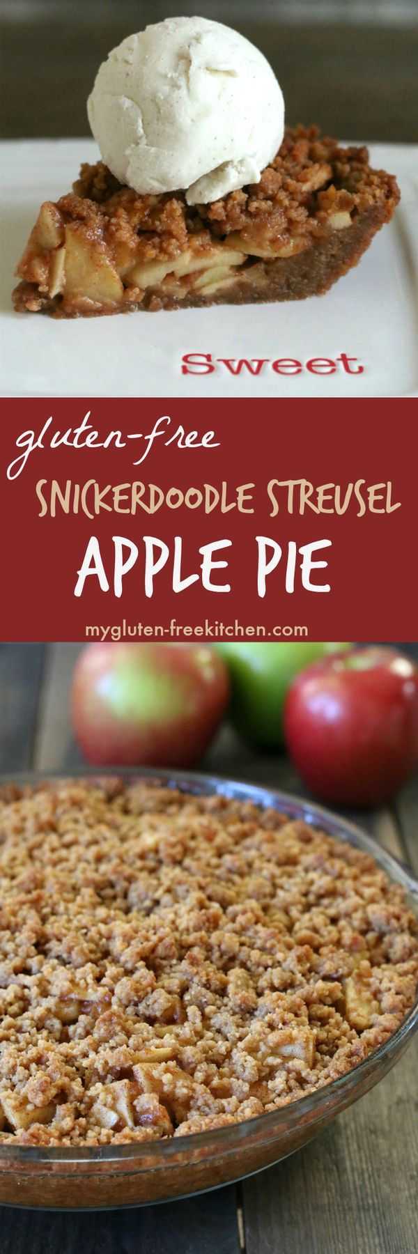 Gluten-free Snickerdoodle Streusel Apple Pie