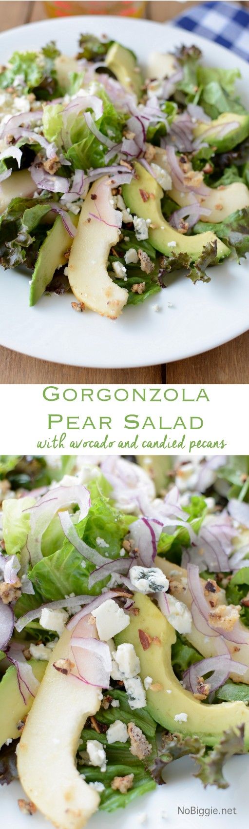 Gorgonzola Pear Salad With Candied Pecans