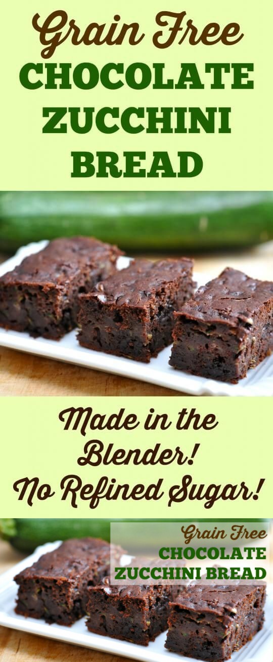 Grain Free Chocolate Zucchini Bread (Paleo, Gluten Free