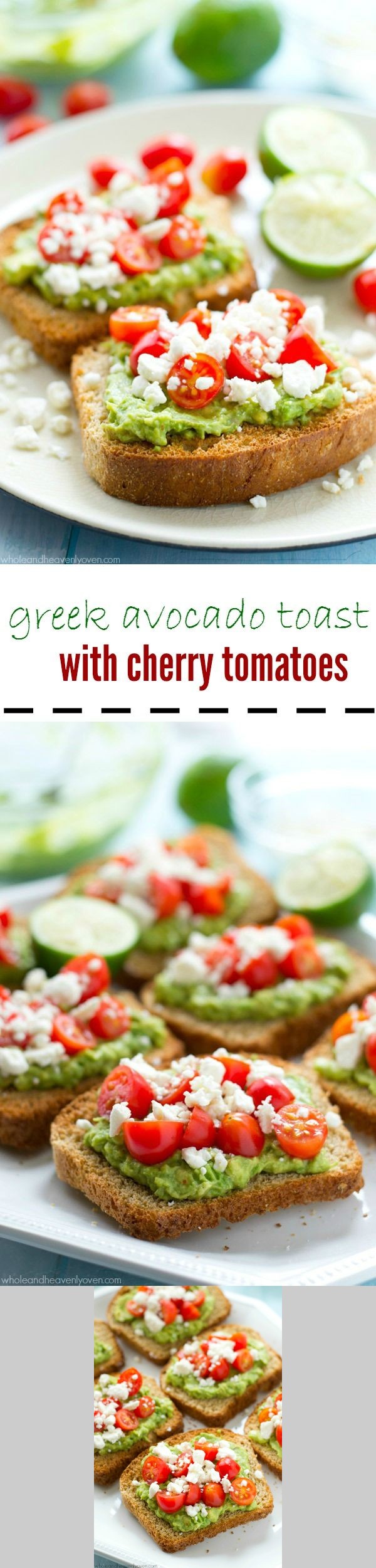 Greek Avocado Toast with Cherry Tomates