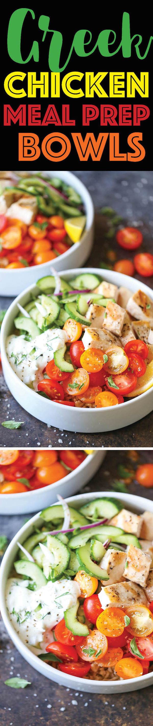 Greek Chicken Meal Prep Bowls