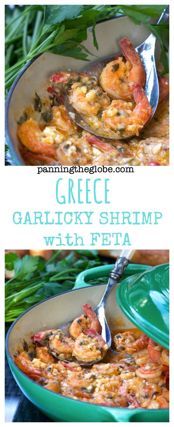 Greek-style Garlicky Shrimp with Feta