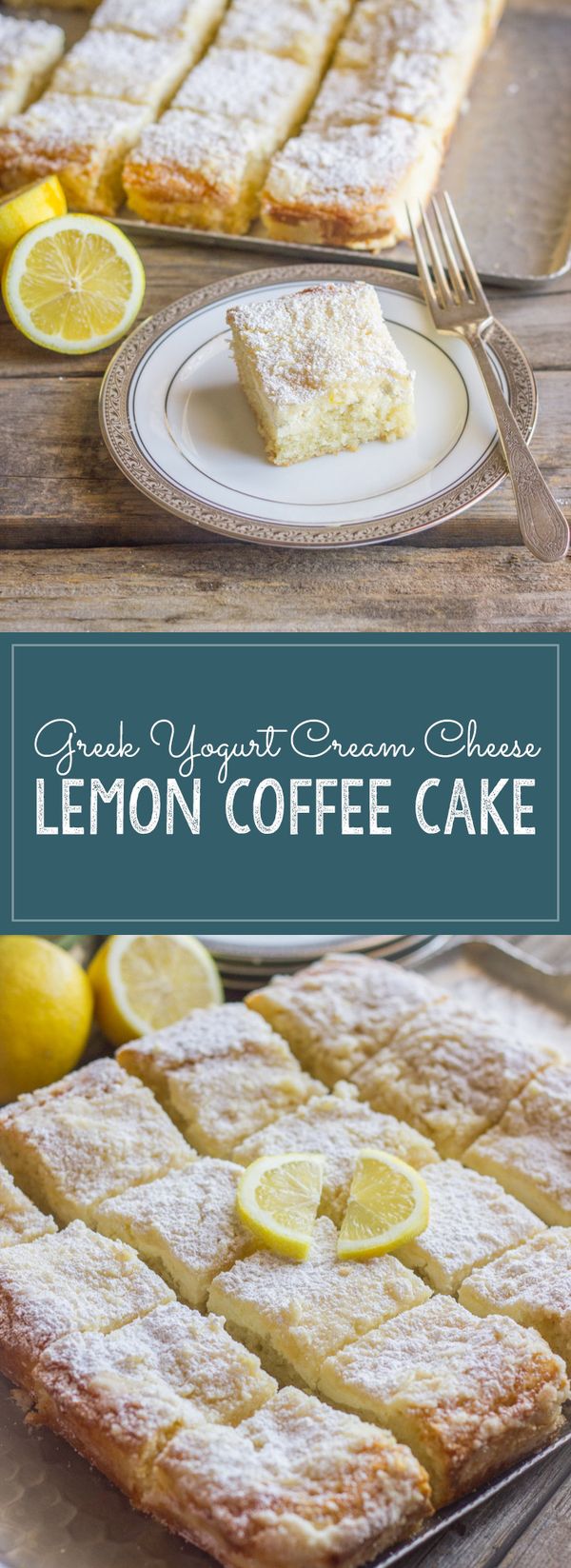 Greek Yogurt Cream Cheese Lemon Coffee Cake