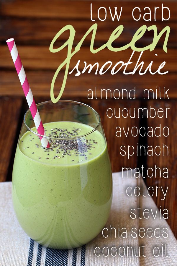 Green Low Carb Breakfast Smoothie