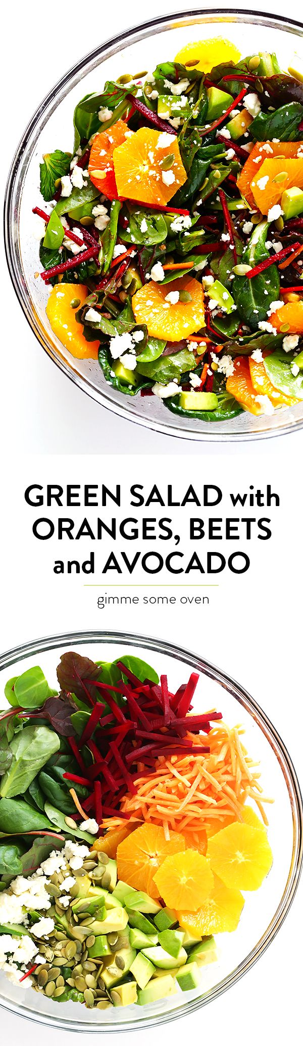 Green Salad with Beets, Oranges & Avocado