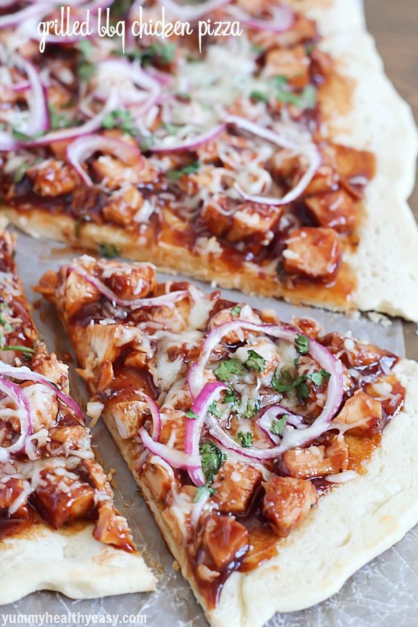 Grilled BBQ Chicken Pizza