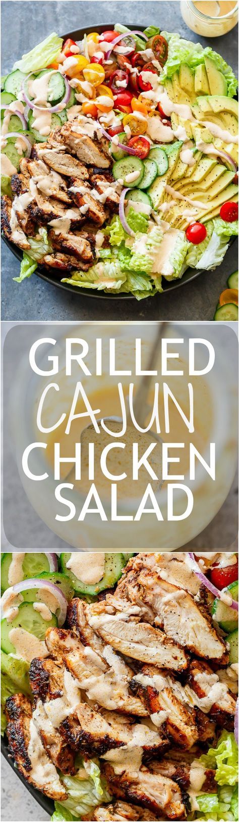 Grilled Cajun Chicken Salad with Creamy Cajun Dressing