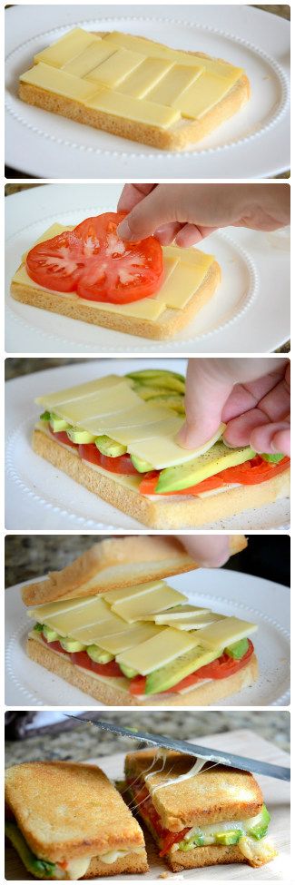 Grilled Cheese with Avocado and Heirloom Tomato