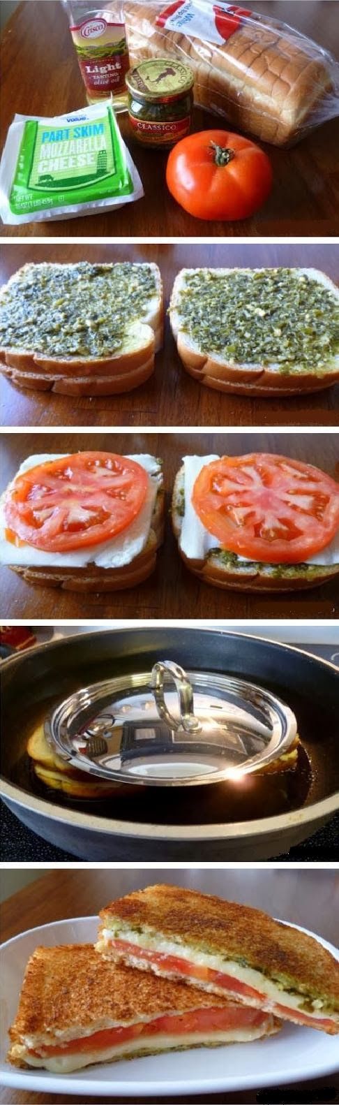 Grilled Cheese with Tomato and Pesto