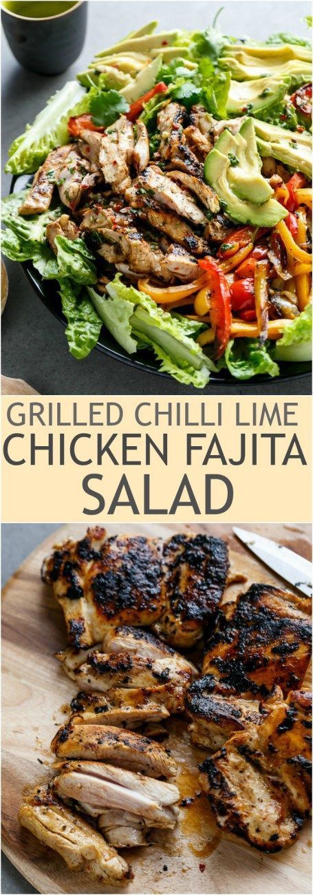 Grilled Chilli Lime Chicken Fajita Salad