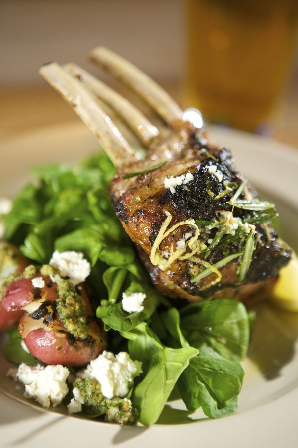Grilled Rack Of Lamb with a Mixed Herb Pesto