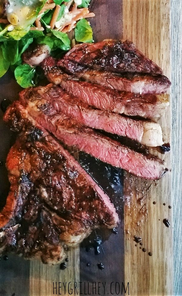 Grilled Rib Eye Steaks with Balsamic Red Wine Glaze