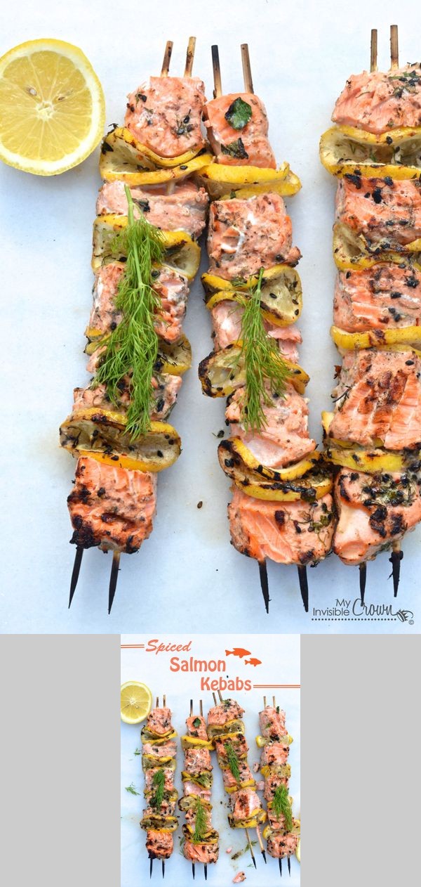 Grilled Salmon Kebabs