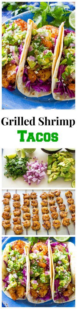 Grilled Shrimp Tacos with Avocado Salsa