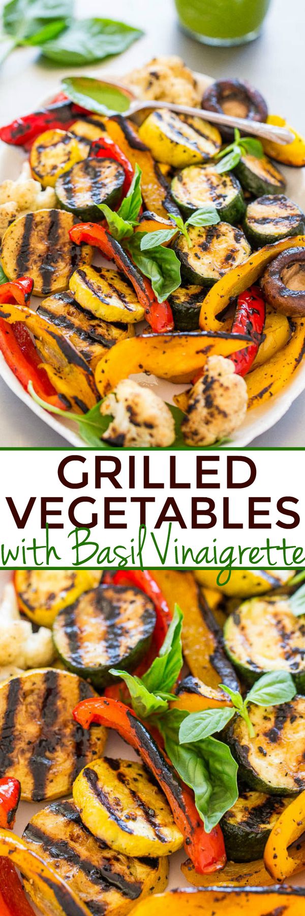 Grilled Vegetables with Basil Vinaigrette