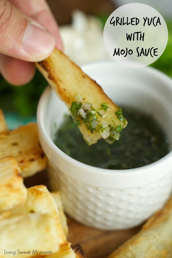 Grilled Yuca with Garlic Mojo Sauce