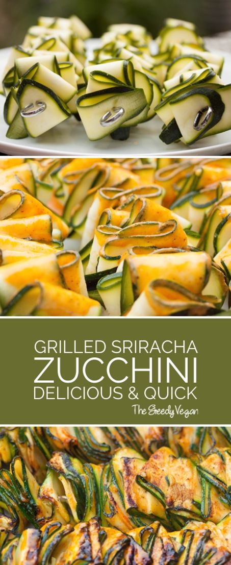 Grilled Zucchini Ribbons with Sriracha Marinade