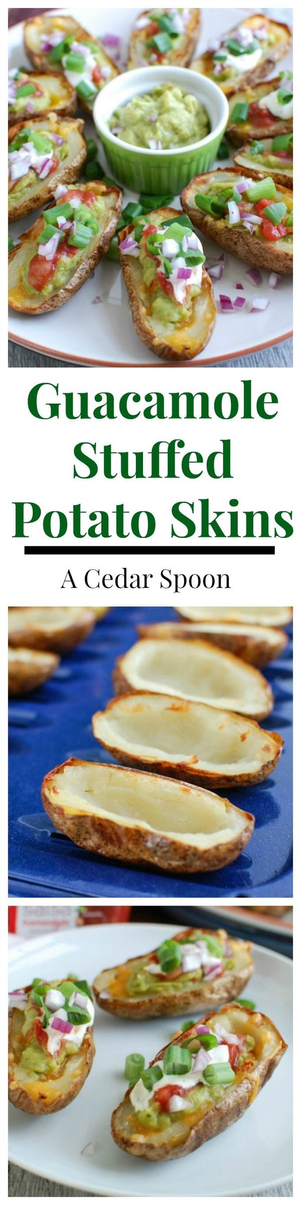 Guacamole Stuffed Potato Skins