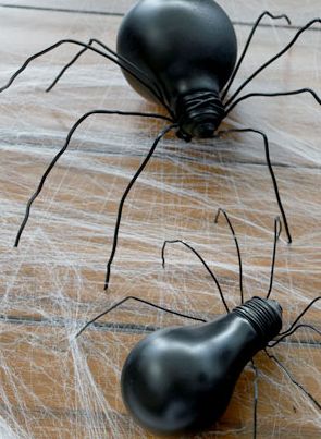 Halloween light bulb spider instructions