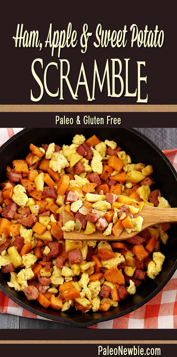 Ham, Apple & Sweet Potato Scramble