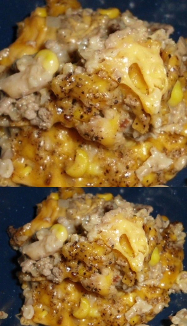 Hamburger Rice Cheese Casserole