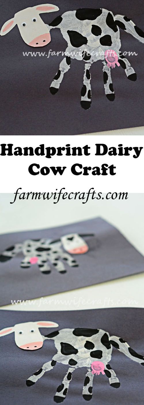 Handprint Dairy Cow Craft