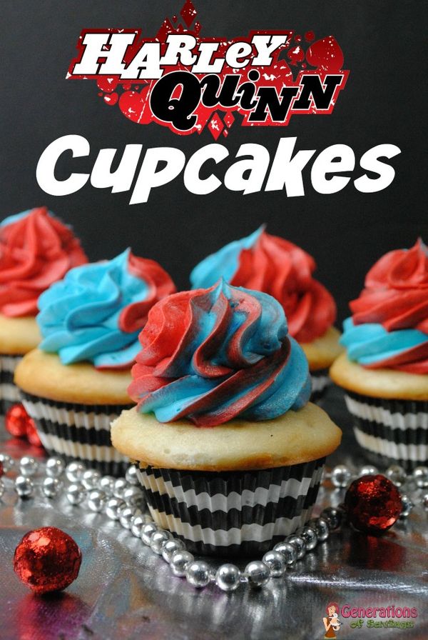 Harley Quinn Cupcakes