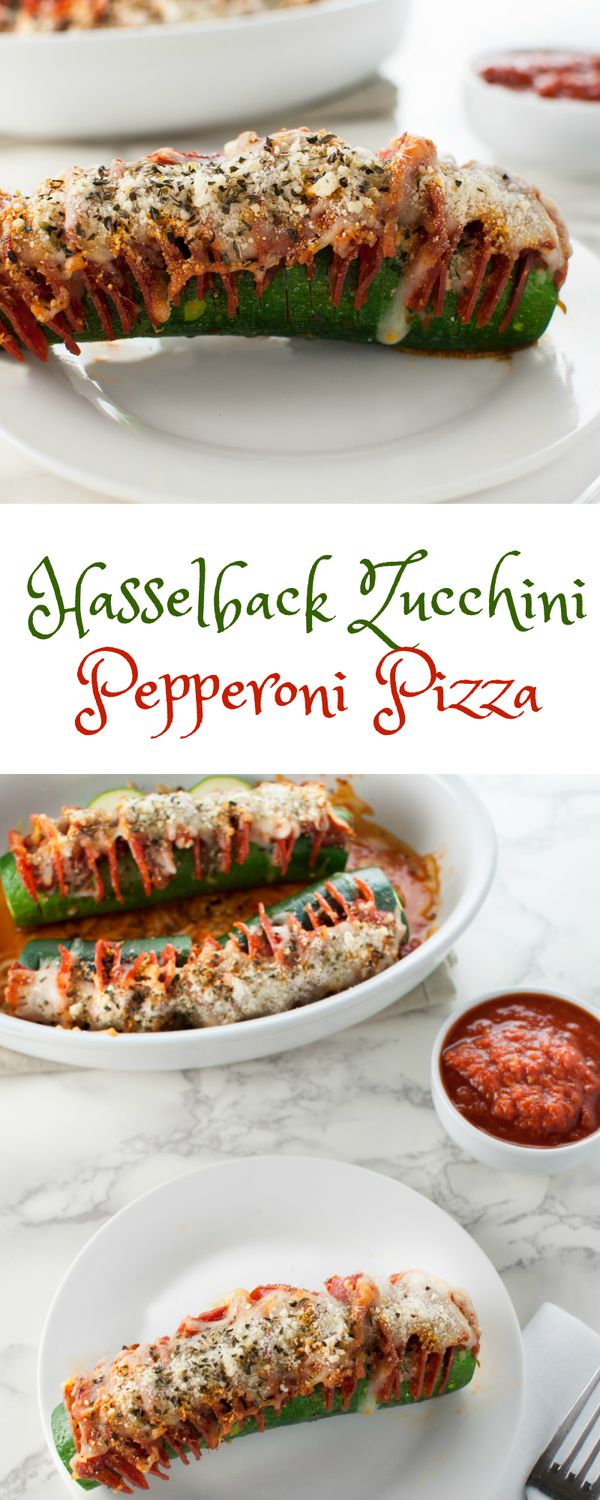 Hasselback Zucchini Pepperoni Pizza