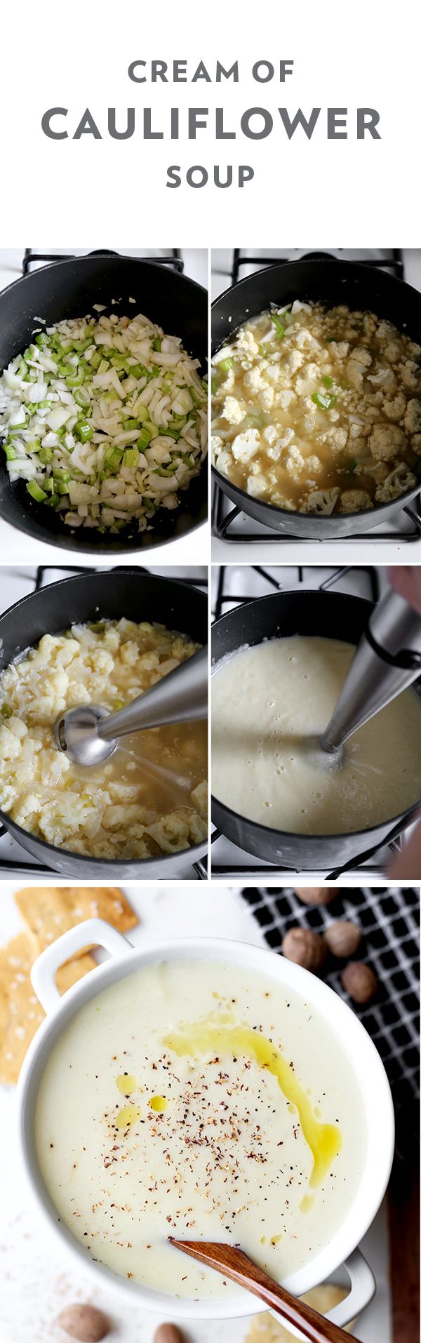 Healthier Cream of Cauliflower Soup