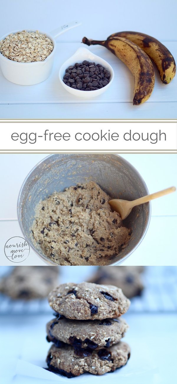 Healthiest 3 ingredient cookie you'll ever make (+ egg-free cookie dough