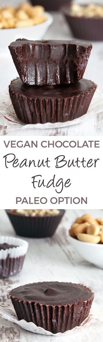 Healthy Chocolate Peanut Butter Fudge (vegan, gluten-free, grain-free with paleo and nut-free options