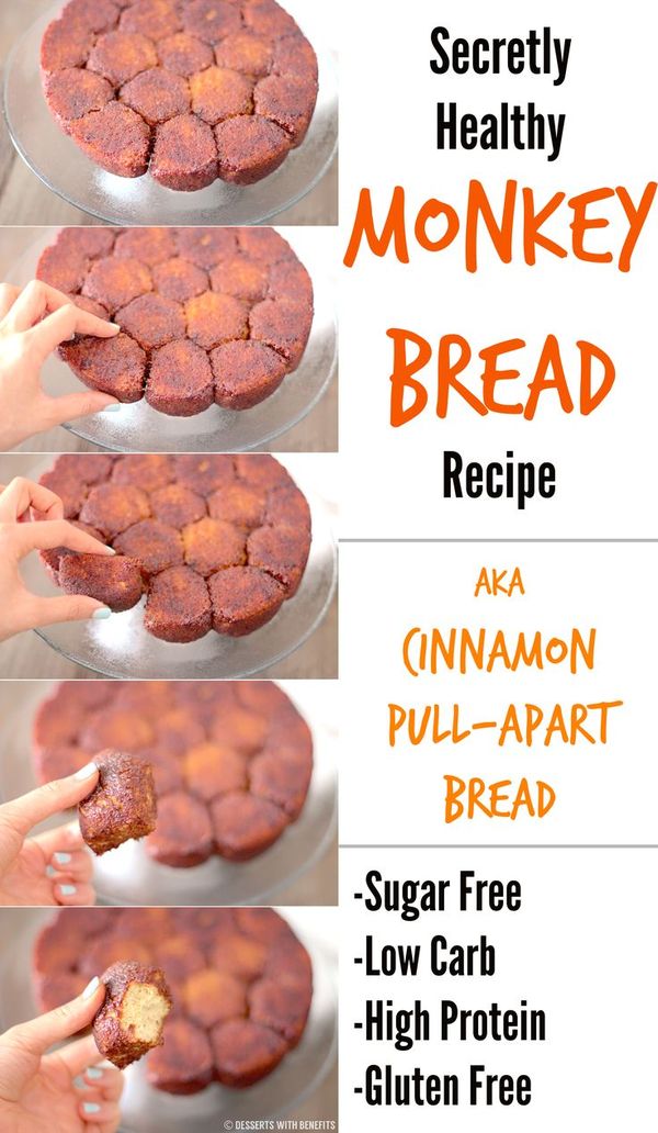 Healthy Low Carb and Gluten Free Monkey Bread (sugar free, high fiber & high protein