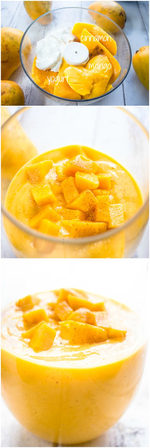 Healthy Mango and Greek Yogurt Smoothie (3 Ingredients