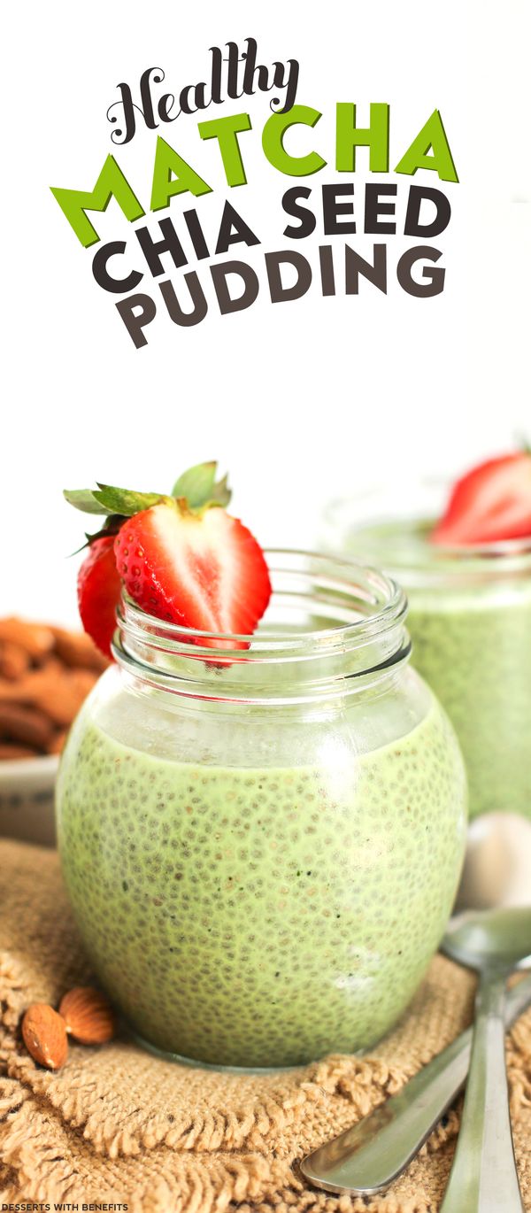 Healthy Matcha Green Tea Chia Seed Pudding