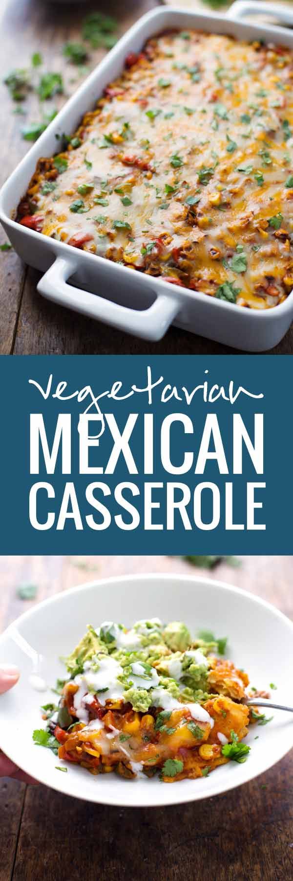 Healthy Mexican Casserole with Roasted Corn and Peppers