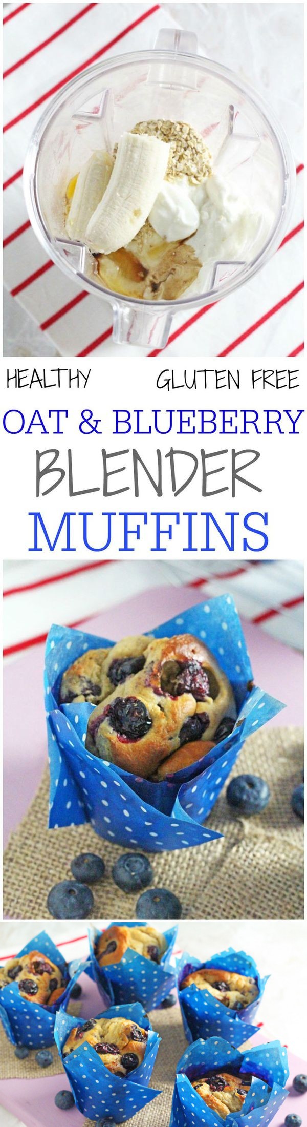 Healthy Oat & Blueberry Blender Muffins